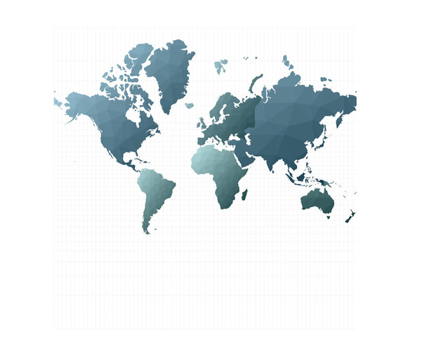World map vector Mercator προβολή Καλλιτεχνική διανυσματική απεικόνιση - Διάνυσμα, εικόνα