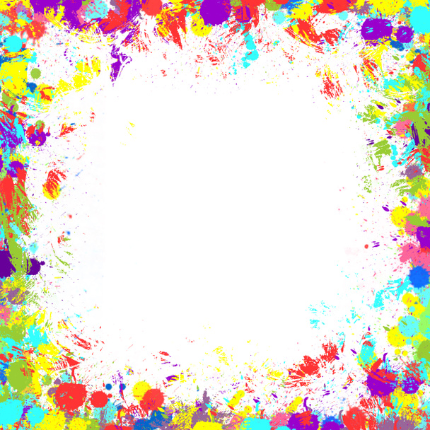 Бесшовный фон с цветными пятнами чернил, рамка для текста фот
 - Фото, изображение