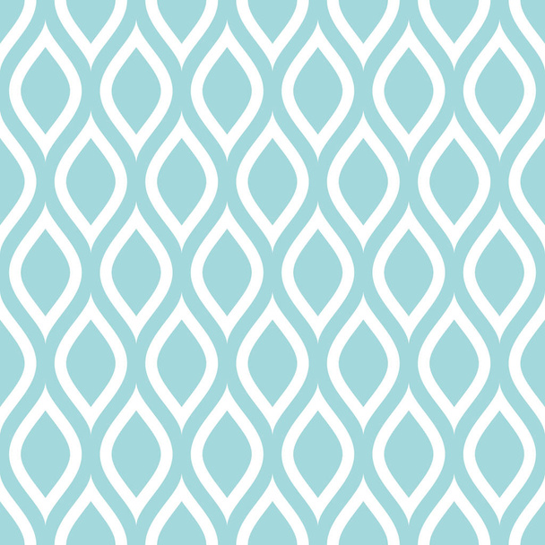 Abstract Seamless Pattern Lemons Or Waves Turquoise Square - Διάνυσμα, εικόνα