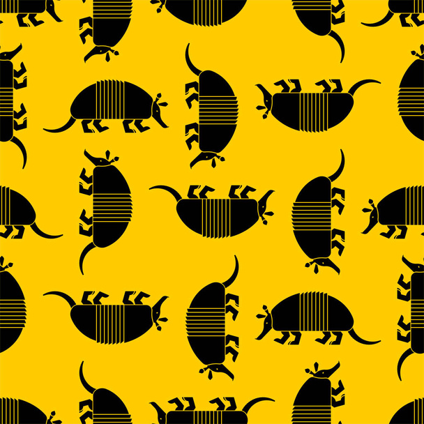 Armadillo pattern seamless. Animal Nine-hip Armadillo background - Vettoriali, immagini