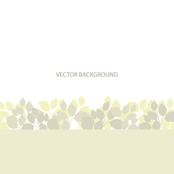 Background with silhouettes of leaves - Vektör, Görsel