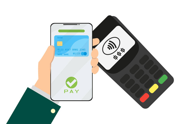 paiement par carte de crédit virtuelle à partir du téléphone
 - Vecteur, image