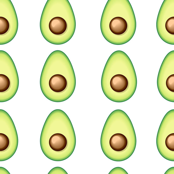 Avocado naadloos patroon. - Vector, afbeelding