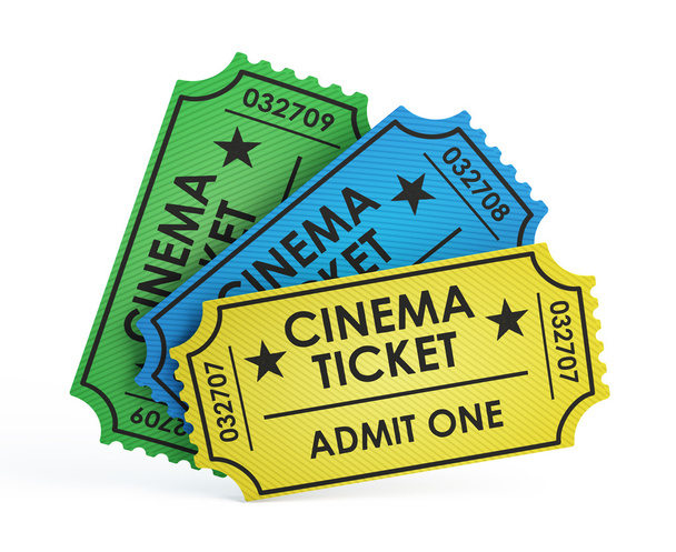 Cinema tickets on white background - Photo, Image