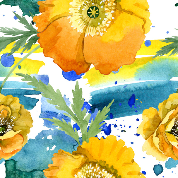 花束花植物の花 水彩背景イラストセット 水彩画ファッションアクアレル孤立 シームレスな背景パターン ファブリック壁紙プリントテクスチャ ロイヤリティ フリー写真 画像素材