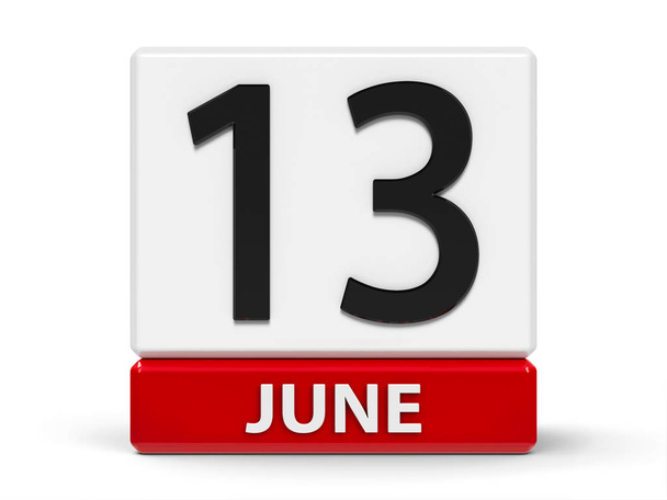 Kockákat naptár június 13. - Fotó, kép