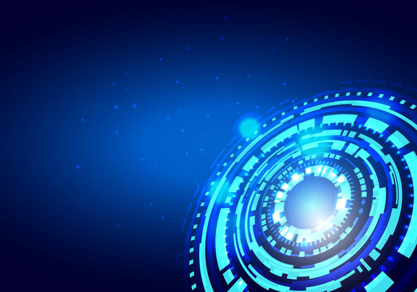 Κύκλος μπλε αφηρημένη τεχνολογία καινοτομία προσέγγιση διάνυσμα πίσω - Διάνυσμα, εικόνα