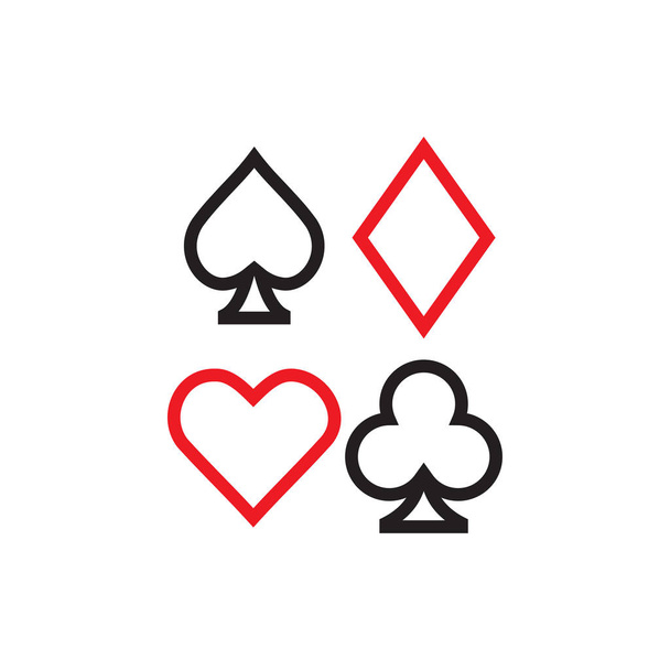 Poker-Symbol Grafik-Design-Vorlagen-Vektor - Vektor, Bild