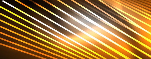 Color light with lines, outer space background, bright rays - Vector, Image