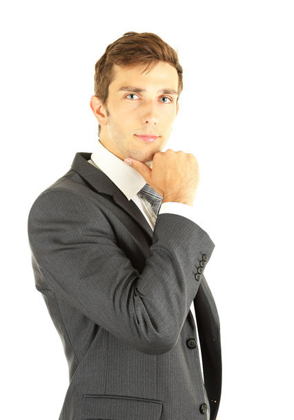 Portrait of young businessman, isolated on white - Photo, image