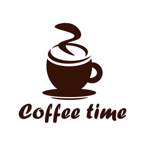 cup of coffee icon for logo - Vector, imagen