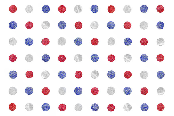 червоний синій і срібний блиск точковий папір вирізаний фон ізольований
 - Фото, зображення