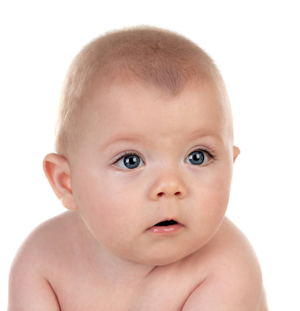 Ritratto di adorabile bambino di cinque mesi, isolato su sfondo bianco
 - Foto, immagini