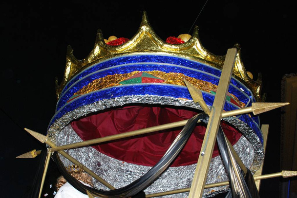 Top of Melchors float during the Three Kings Parade, La Cala de Mijas, Espanha
. - Foto, Imagem