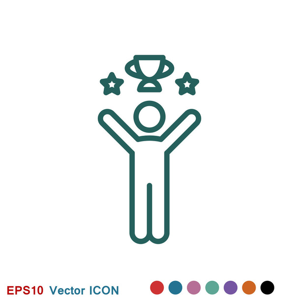 Champion vector icon, flat design for web or mobile app, award symbol. - Vector, Image