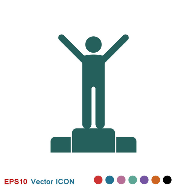 Champion-Vektor-Symbol, flaches Design für Web oder mobile App, Prämiensymbol. - Vektor, Bild