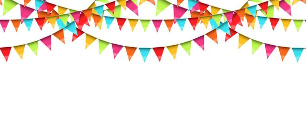 seamless colored garlands background - Vector, Image