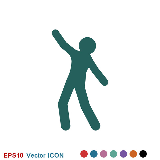 Icono de vector bailando. Ilustración de fondo, la gente baila
 - Vector, imagen