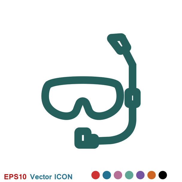Icono de buceo, signo de vector de deporte acuático, símbolo
 - Vector, imagen