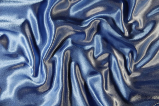 abstracción de tejido azul arrugado
 - Foto, Imagen