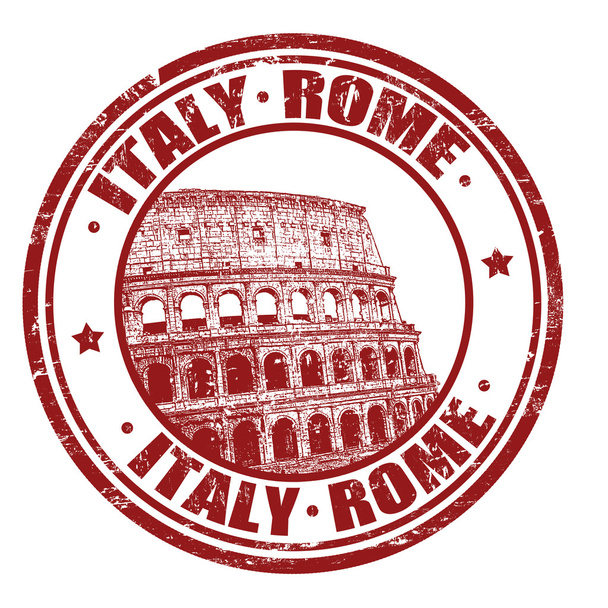 Italië, rome stempel - Vector, afbeelding
