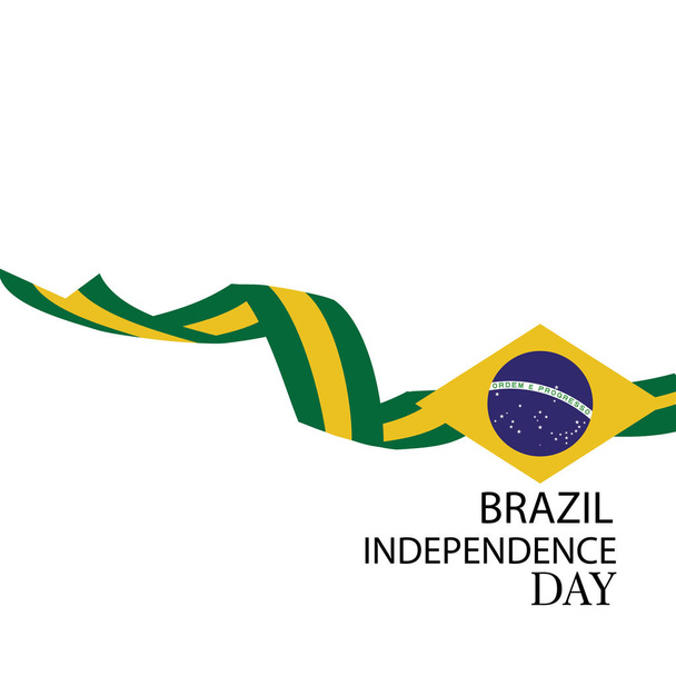 Векторна ілюстрація. День незалежності бразильського національного свята Бразилії відзначається 7 вересня. графічний дизайн в символьних кольорах візитні картки, запрошення, подарункові картки,-вектор - Вектор, зображення
