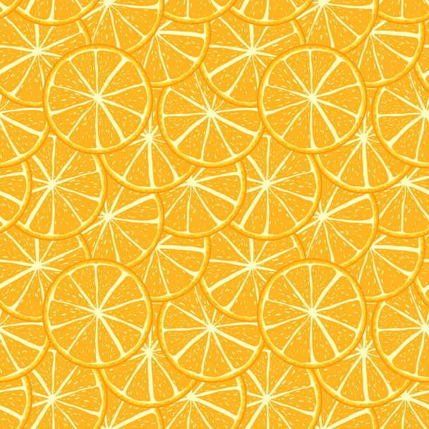 Seamless pattern orange or lemon yellow background. - Vector, Imagen
