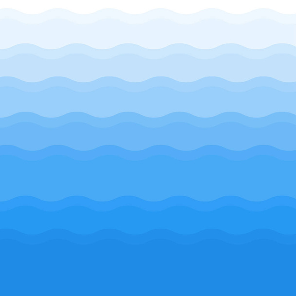 Modrá vodní vlna abstraktní vektorové pozadí - Vektor, obrázek