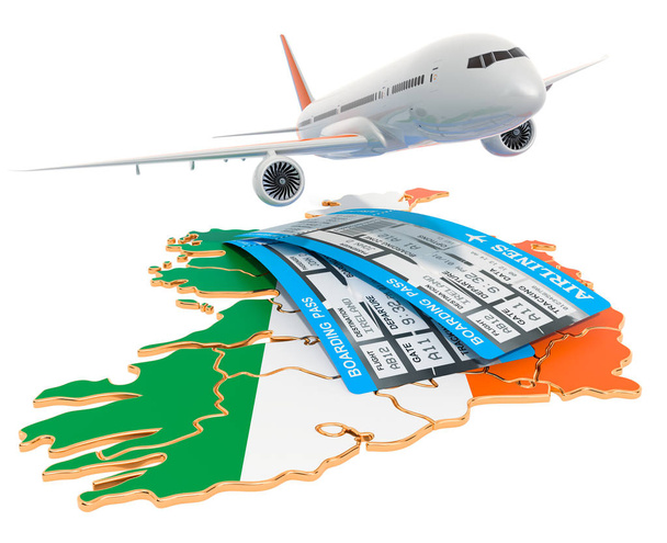 Írországi járatok koncepció. 3D-leképezés - Fotó, kép