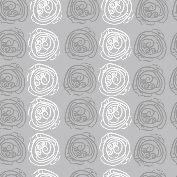 Seamless pattern of abstract simple roses - Vector, Image