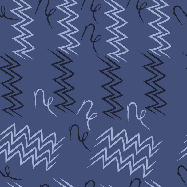 Az absztrakt egyszerű zodiákus jelek varrat nélküli mintája  - Vektor, kép