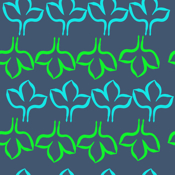 Χωρίς ραφές μοτίβο από αφηρημένα πολύχρωμα φύλλα - Διάνυσμα, εικόνα