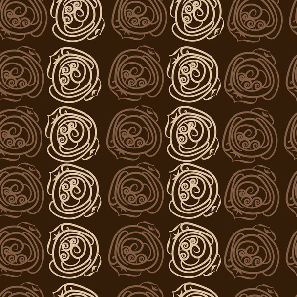 Seamless pattern of abstract simple roses - Vecteur, image