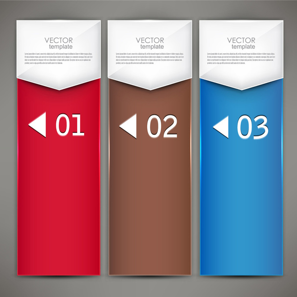 Modern colorful numbered banners. Vector illustration. - Vector, Image
