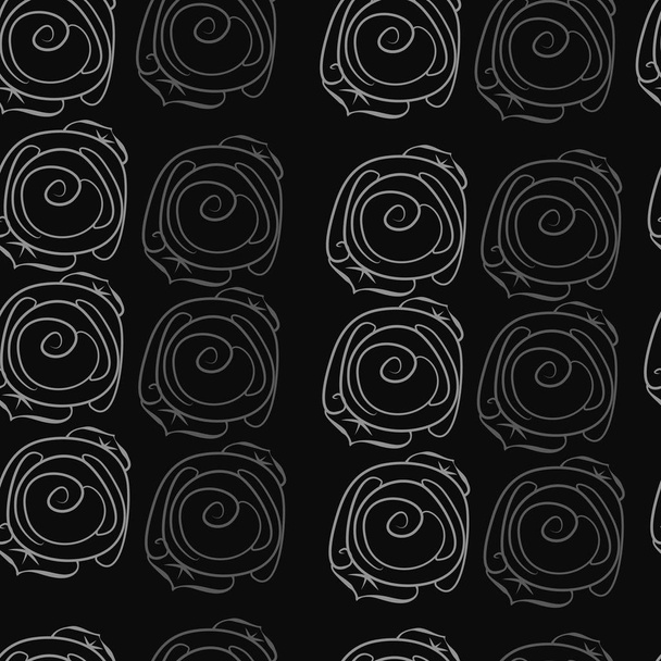 Seamless pattern of abstract simple roses - Wektor, obraz
