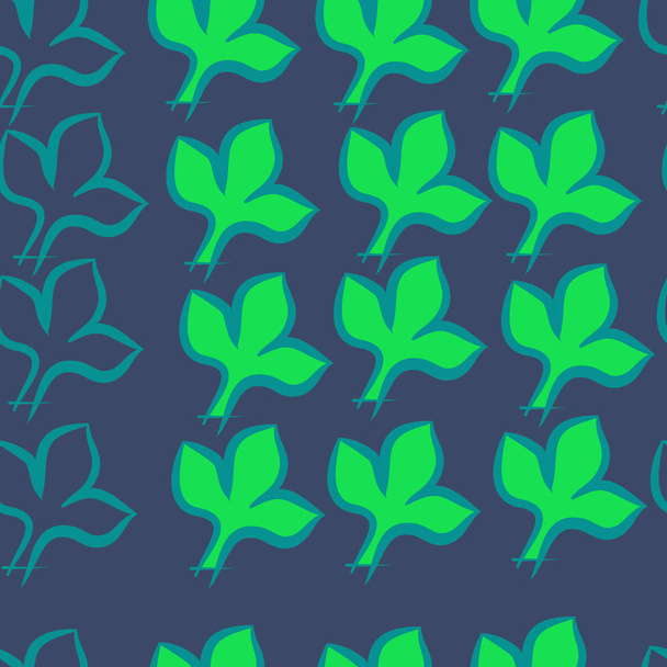 Seamless pattern of abstract colorful leaves - Διάνυσμα, εικόνα