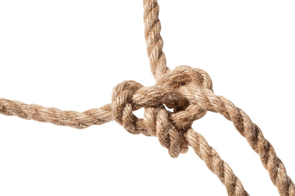 knot of Running bowline loop close up on rope - Foto, imagen