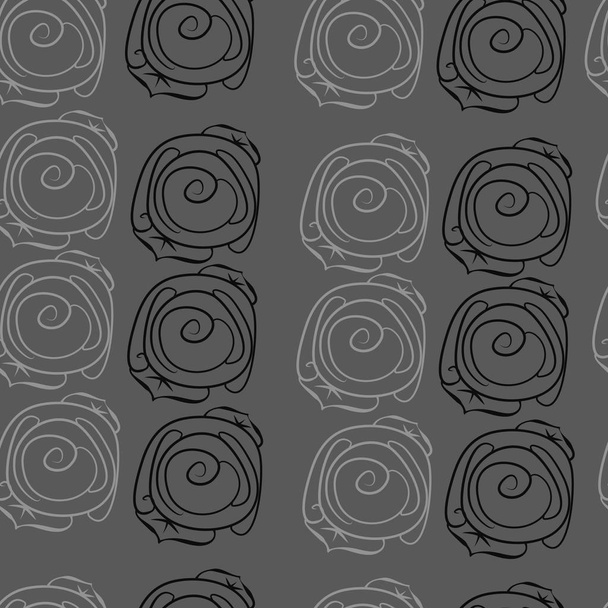 Seamless pattern of abstract simple roses - Vetor, Imagem