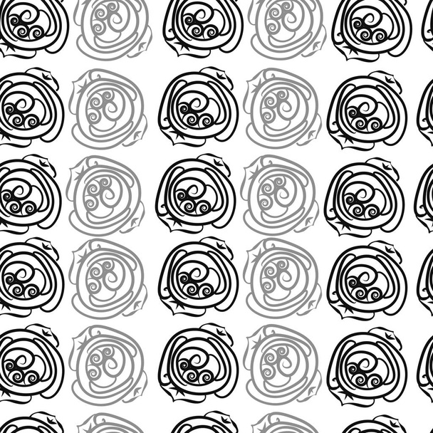 Seamless pattern of abstract simple roses - Vettoriali, immagini
