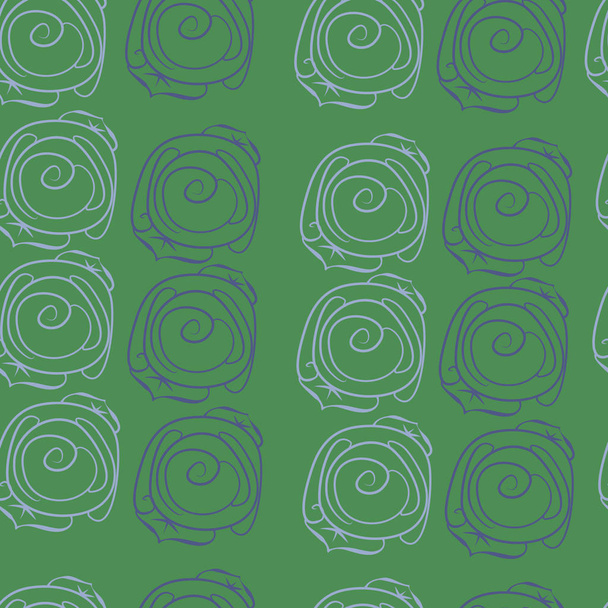 Seamless pattern of abstract simple roses - Διάνυσμα, εικόνα