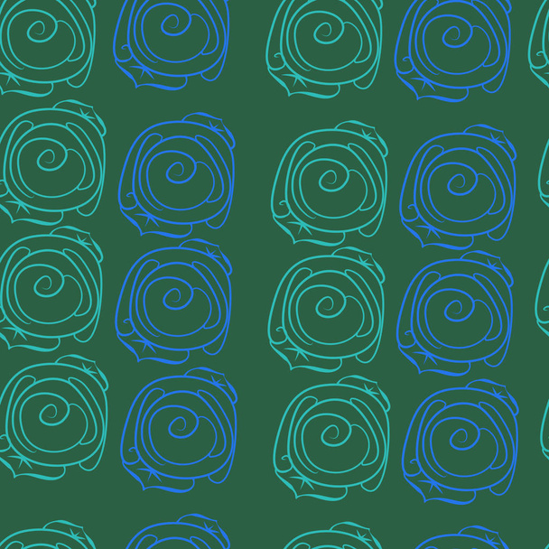Seamless pattern of abstract simple roses - Vektor, obrázek