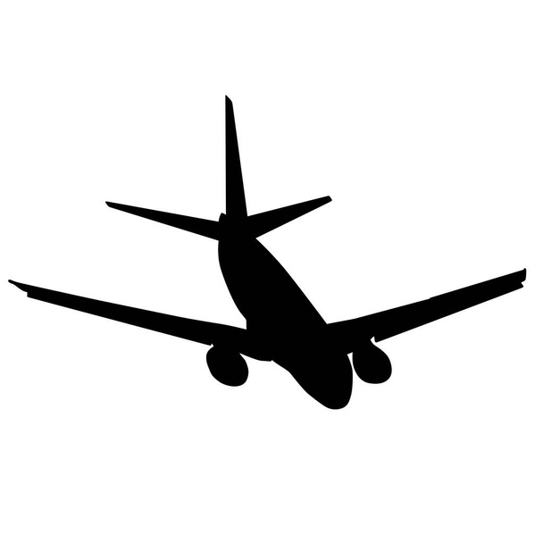 Silhouettes of planes on a white background - Vector, Image