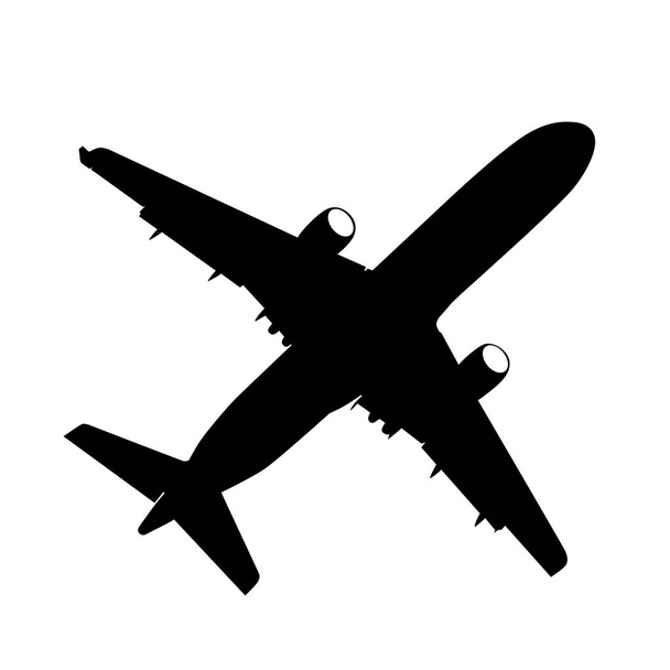 Silhouettes of planes on a white background - Vector, Image