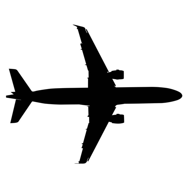 Σιλουέτες αεροπλάνων σε λευκό φόντο - Διάνυσμα, εικόνα