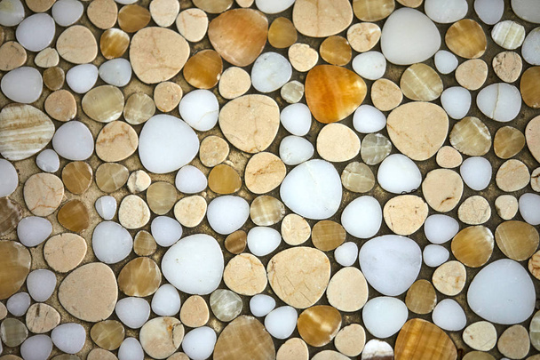Textura de piedras marinas de blanco a marrón claro
 - Foto, imagen