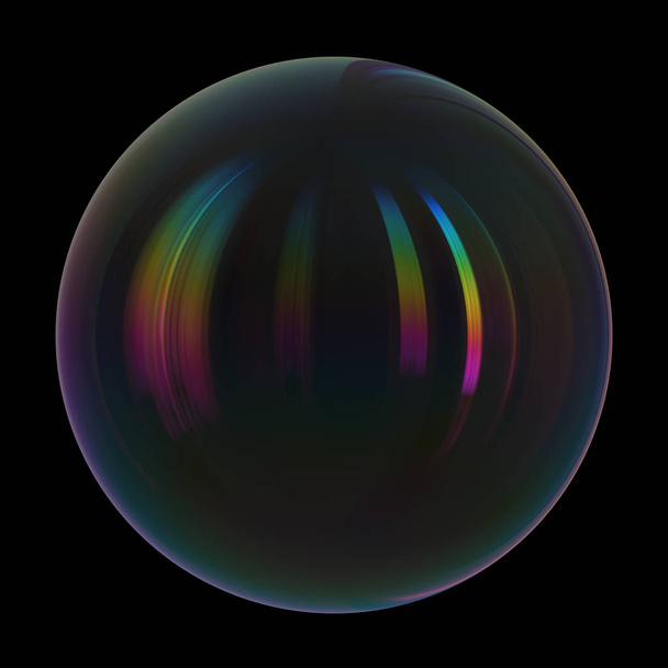 Sphere bubble black oil drop close-up circle ball - Photo, image