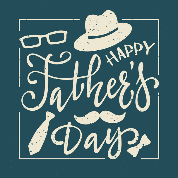 Happy Fathers Day Blue Background - Vector, Image