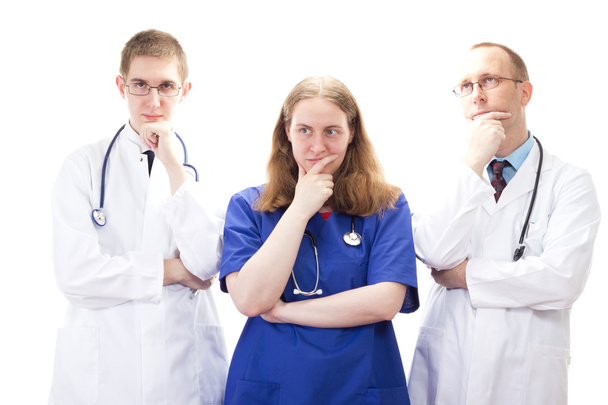Team of doctors thinking about the right diagnosis - Photo, Image