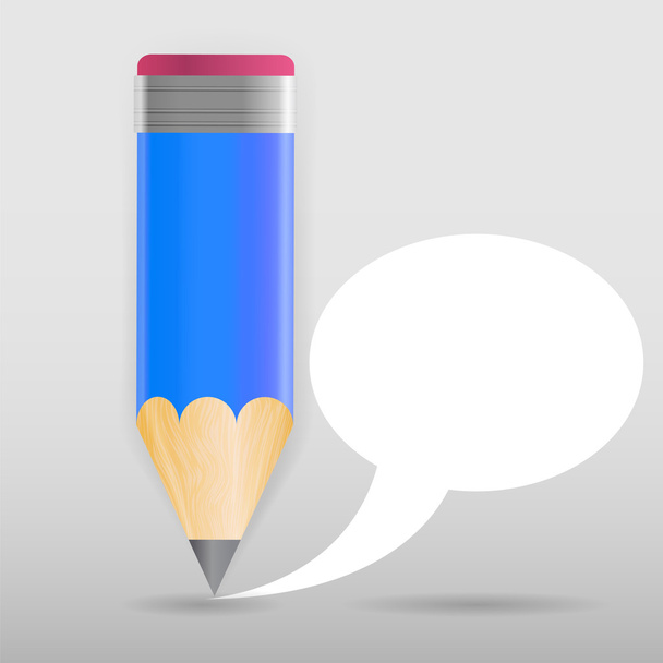 Pencil with speech bubble Vector illustration - Vector, Image