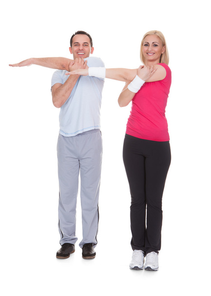 Portrait Of Couple Exercising - Fotó, kép